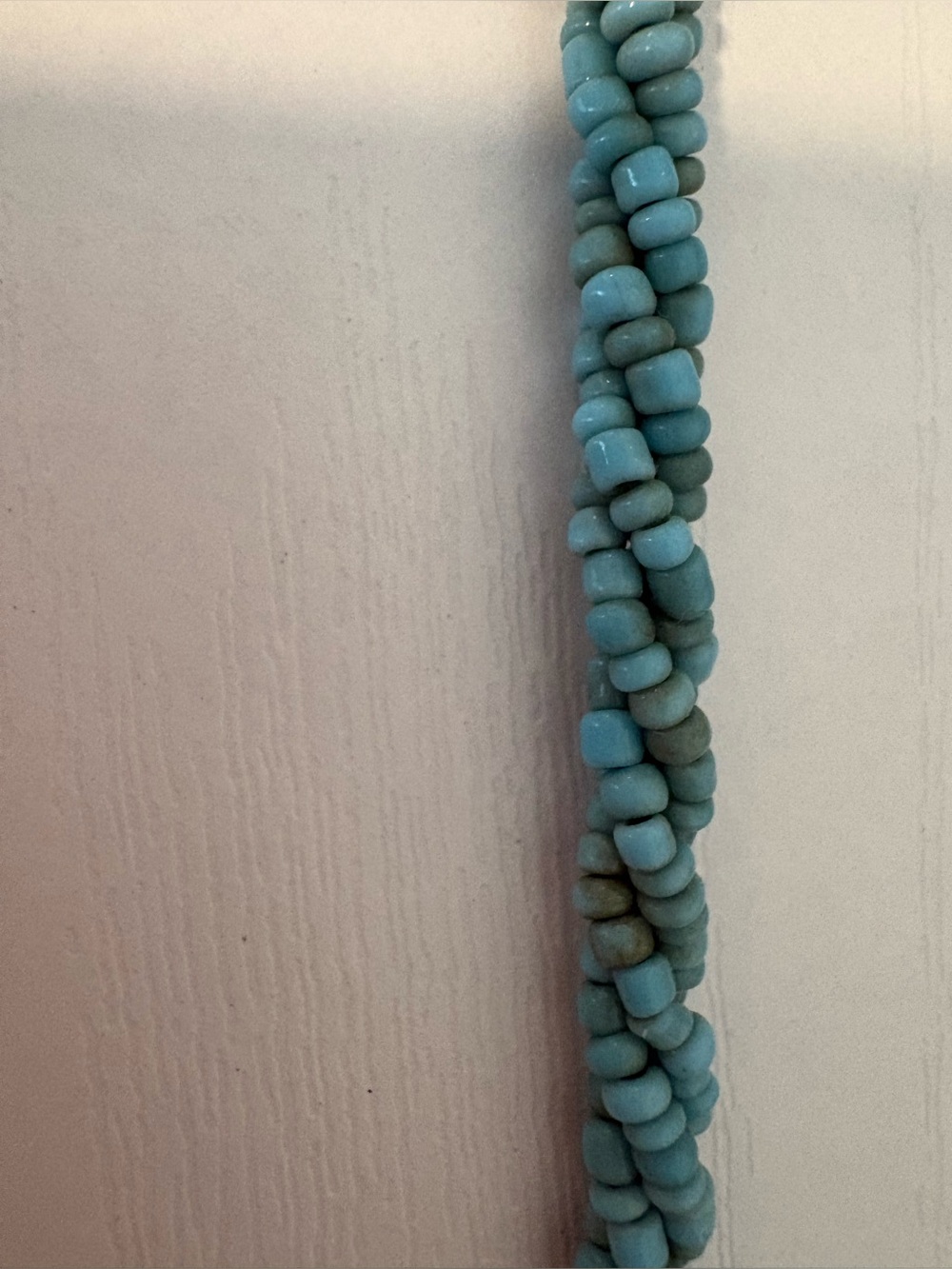 Blue Beaded Necklace with Teardrop Morning Star Pearl Pendant - Picture 7 of 8